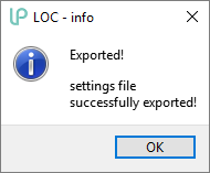 export confirmation
